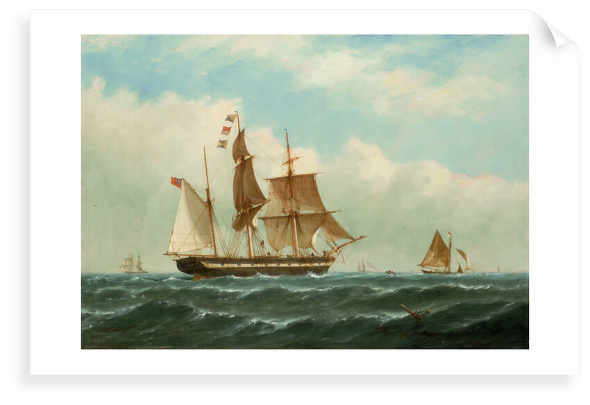 The barque 'Peerless' by Richard Henry Nibbs