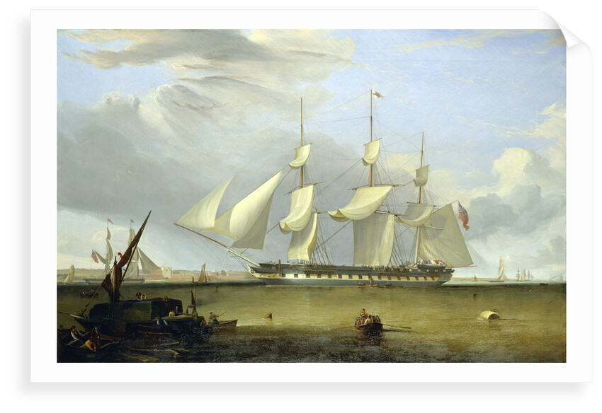 The East Indiaman 'Prince of Wales' disembarking troops off Gravesend, 1845 by John Lynn
