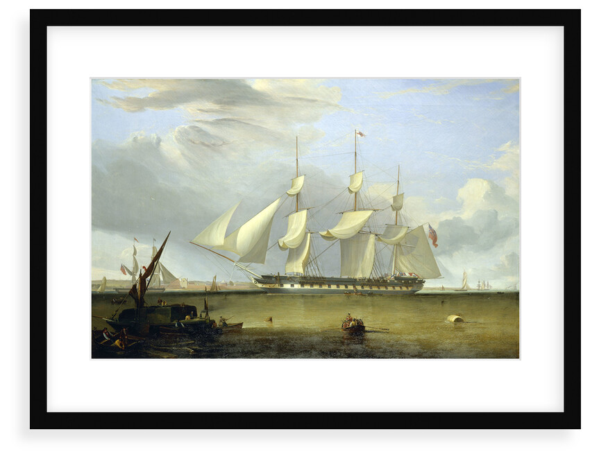 The East Indiaman 'Prince of Wales' disembarking troops off Gravesend, 1845 by John Lynn