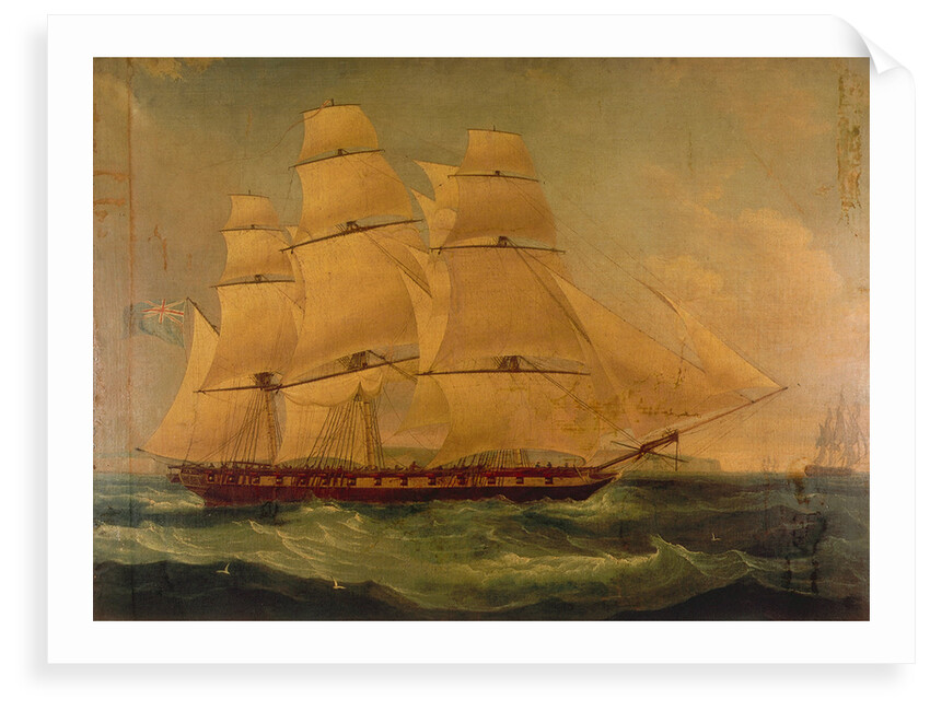 The East Indiaman 'Providence' by Thomas Whitcombe