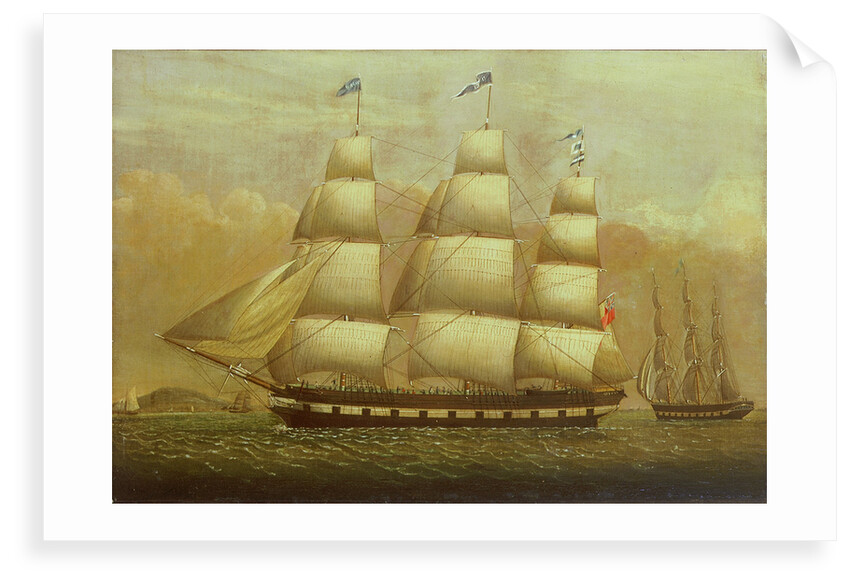 The ship 'Queen' by British School