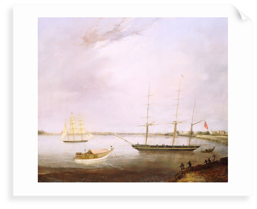 The 'Streatham' and the opium clipper 'Red Rover' by British School