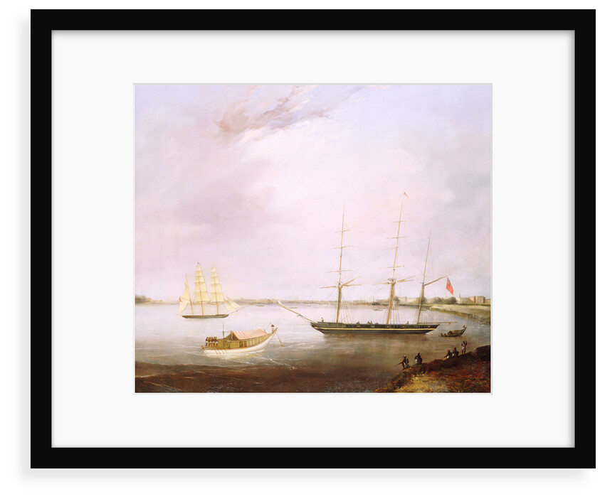 The 'Streatham' and the opium clipper 'Red Rover' by British School