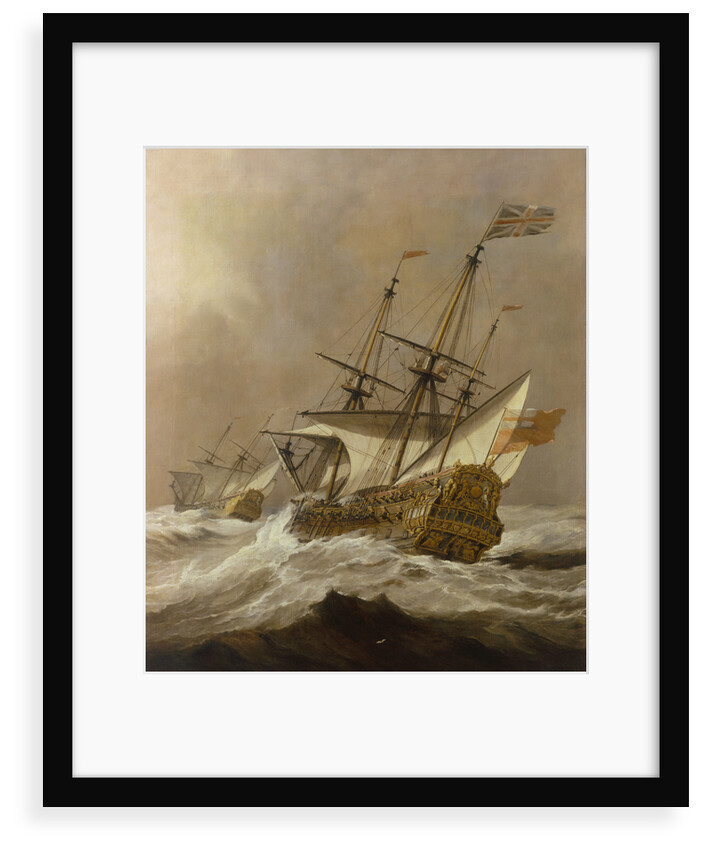 HMS 'Resolution' in a gale by Willem Van de Velde the Younger