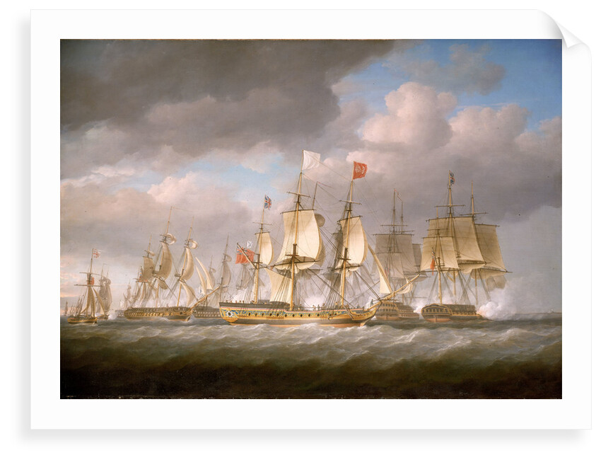 The 'Royal Sovereign' conveying Louis XVIII to France, 24 April 1814 by Nicholas Pocock