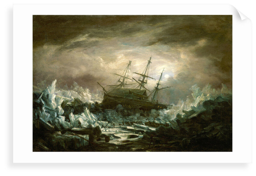 Perilous position of HMS 'Terror', Captain Back, in the arctic regions in the summer of 1837 by William Smyth
