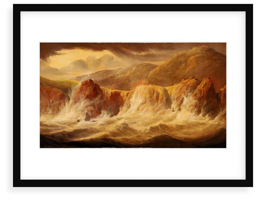 Salvage of stores and treasure from HMS 'Thetis' at Cape Frio by John Christian Schetky