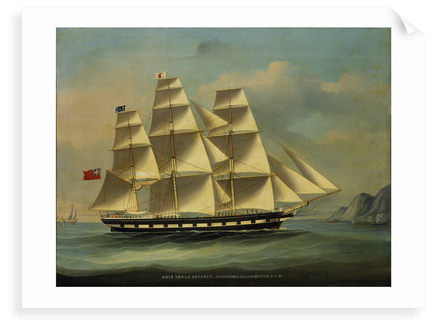 The barque 'Troas' by Chinese School