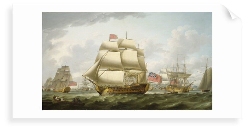 The 'Victory' sailing from Spithead by Robert Dodd