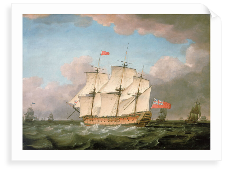 The 'Victory' leaving the Channel in 1793 by Monamy Swaine