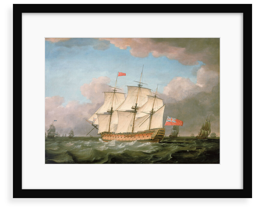 The 'Victory' leaving the Channel in 1793 by Monamy Swaine