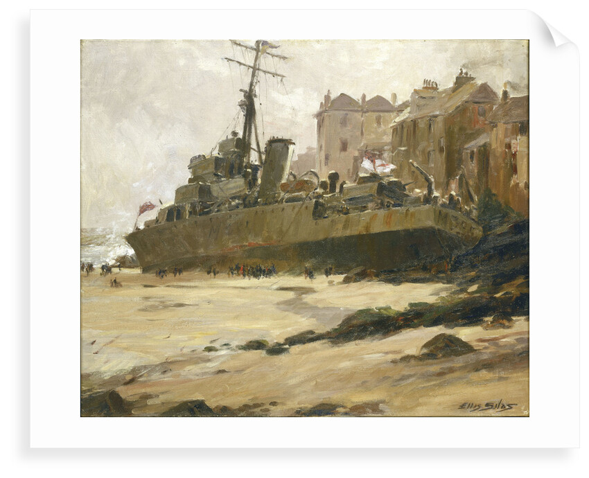 HMS 'Wave' Ashore at St Ives, 1952 by Ellis Silas