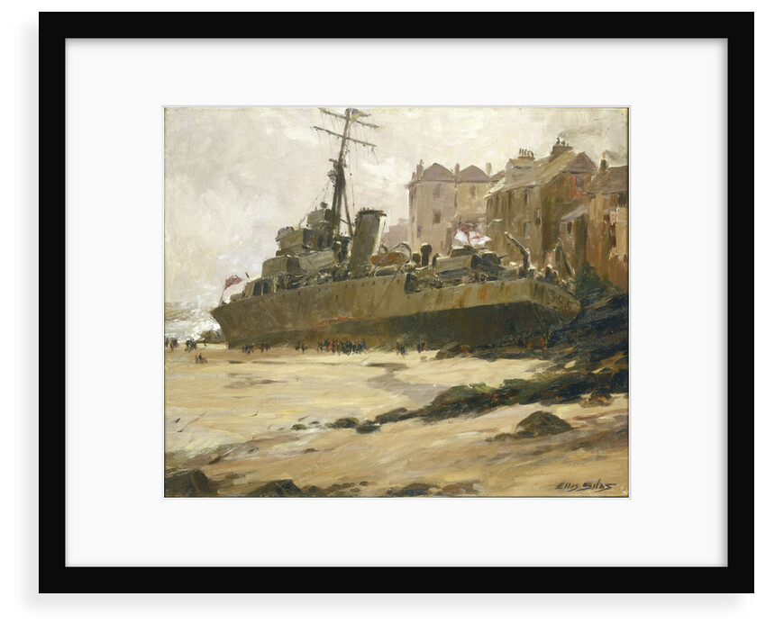 HMS 'Wave' Ashore at St Ives, 1952 by Ellis Silas