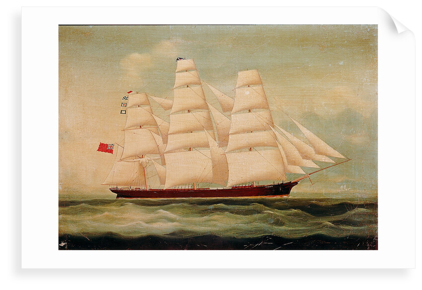 The ship 'Windhover' by British School