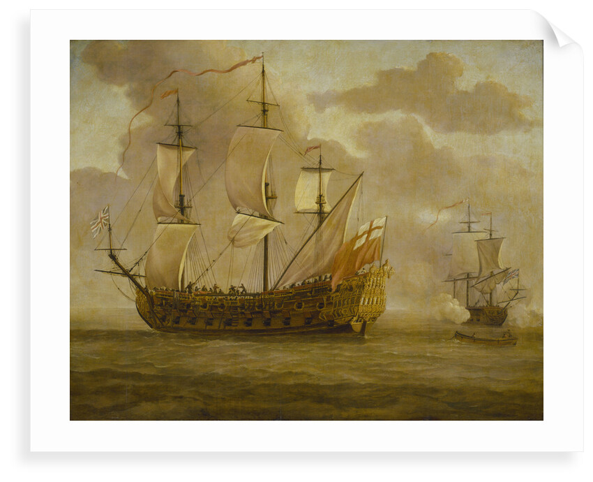 HMS 'Woolwich' before a light breeze by Willem van de Velde the Elder