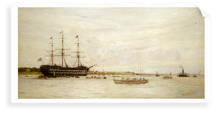 A regatta off HMS 'Worcester' by Charles William Wyllie