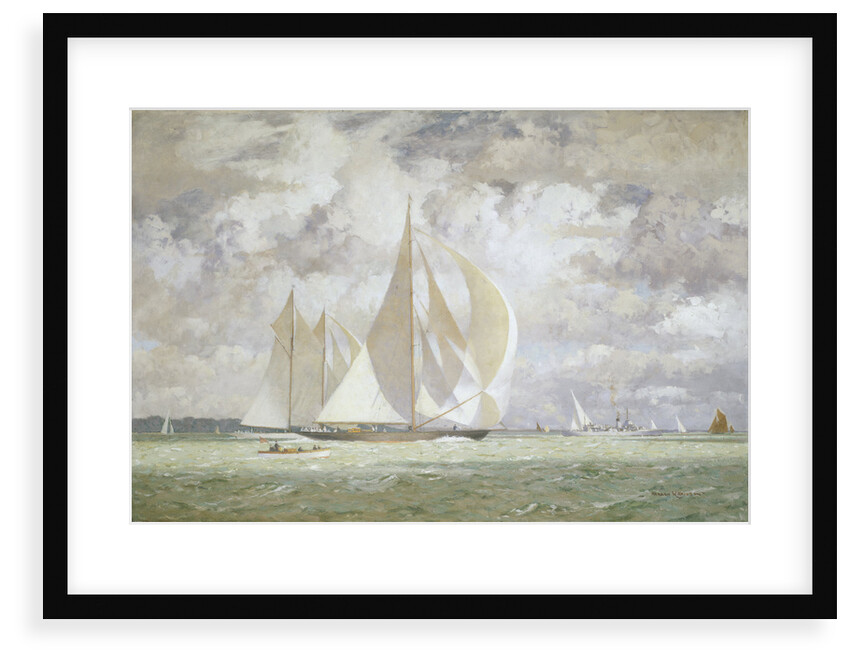 HMY 'Britannia' racing the yacht 'Westward' in the Solent, 1935 by Norman Wilkinson