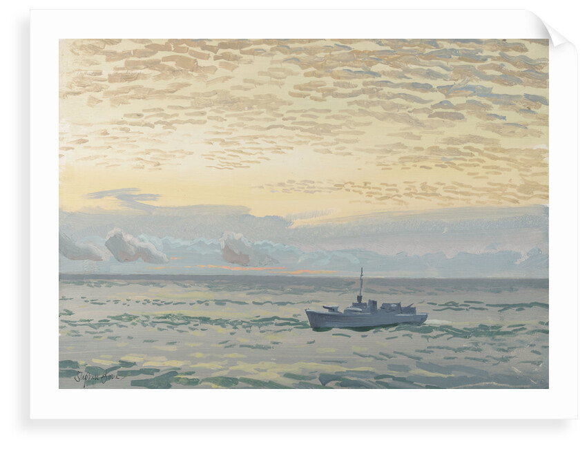 A rescue motor launch at sea by Stephen Bone