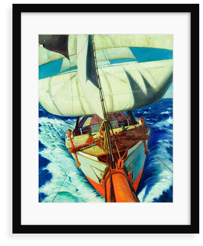 The barque 'Birkdale', view aft from the bowsprit by John Everett