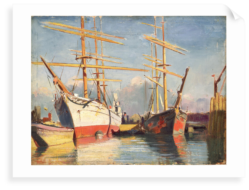 The 'Castle Holme' in Surrey commercial dock by John Everett