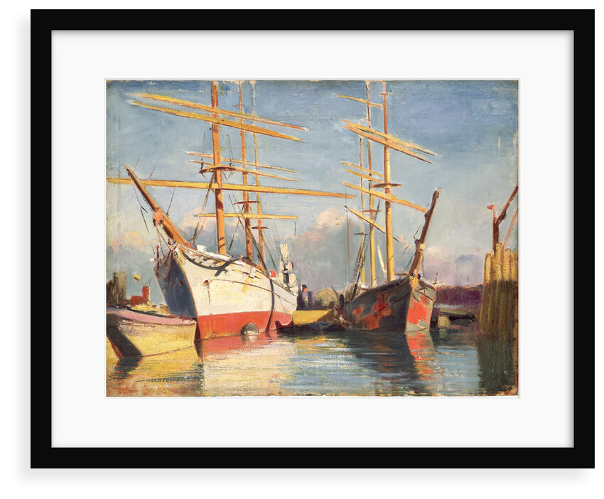 The 'Castle Holme' in Surrey commercial dock by John Everett