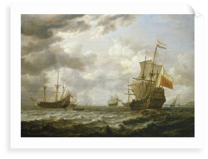 The 'Brederode' off Hellevoetsluis by Simon de Vlieger
