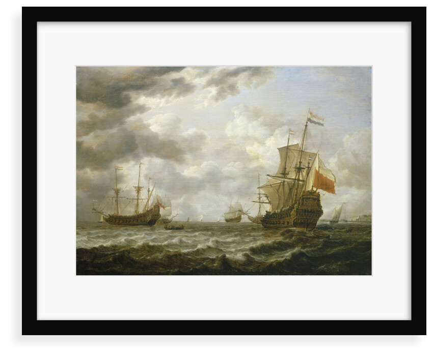 The 'Brederode' off Hellevoetsluis by Simon de Vlieger