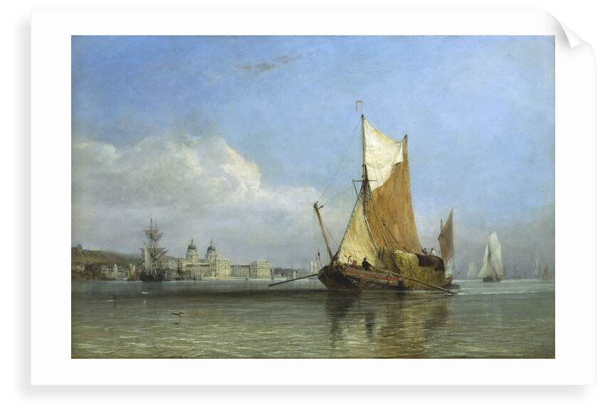 Hay barge off Greenwich by Edward William Cooke