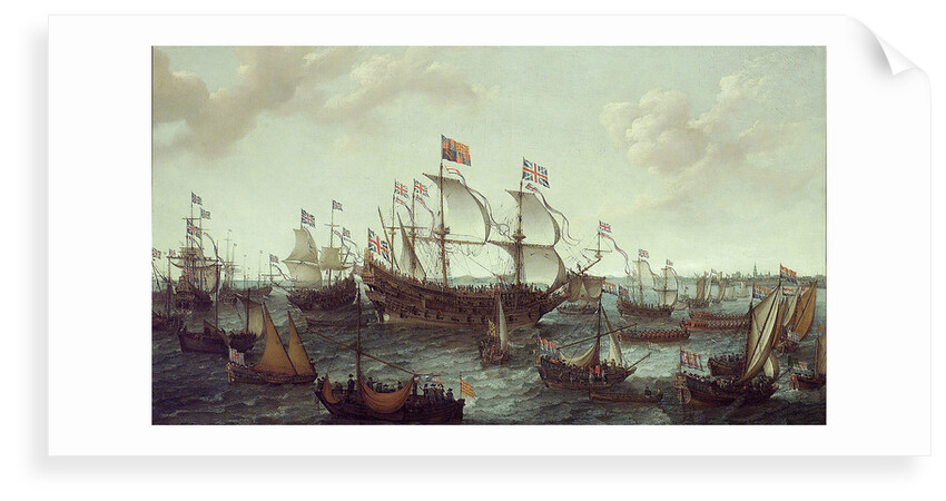 The arrival of the Elector Palatine at Flushing, 29 April 1613 by Adam Willaerts