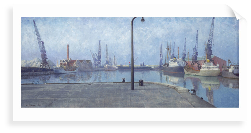 Docks at Goole, early morning, 1971 by Richard Ernst Eurich