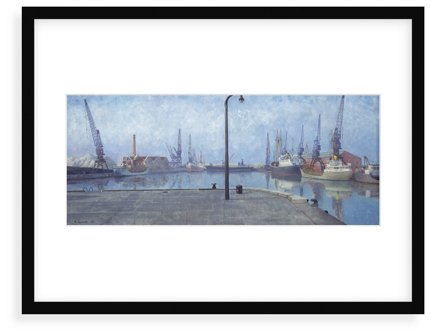 Docks at Goole, early morning, 1971 by Richard Ernst Eurich