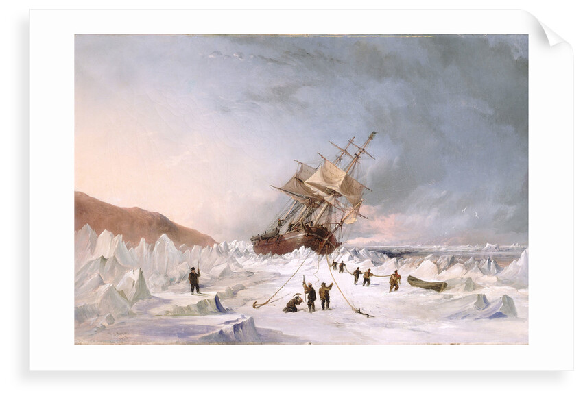 HMS 'Assistance' in the ice by Thomas Sewell Robins
