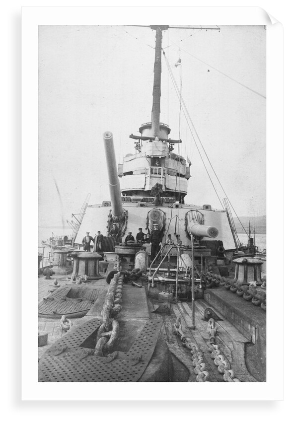 View aft from the forecastle of the Russian dreadnought battleship 'Volya' (1914), of the Imperatritsa Mariya class by unknown