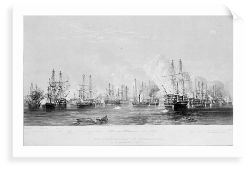 The Bombardment of Sebastopol by the combined fleets, 17th Oct 1854 by E. Walker