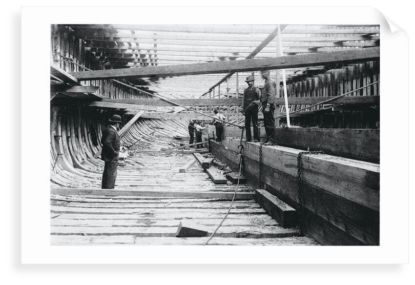Building the 'Rachel W. Stevens', Bath, Maine, 1898 by Unknown