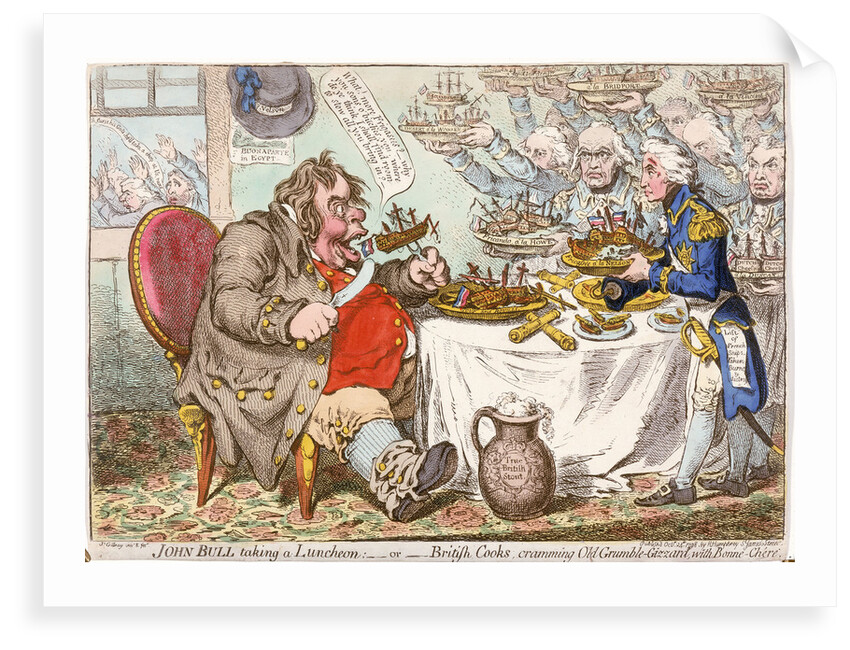 John Bull taking a Luncheon... by James Gillray