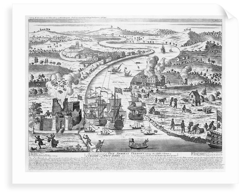 An Exact Account of Vice Admiral Vernon's taking the Castle & Town of Chagre in the West Indies (with key and description of action) by Henry Overton