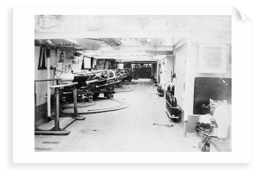 Photograph of gun deck on  HMS 'Severn' by unknown