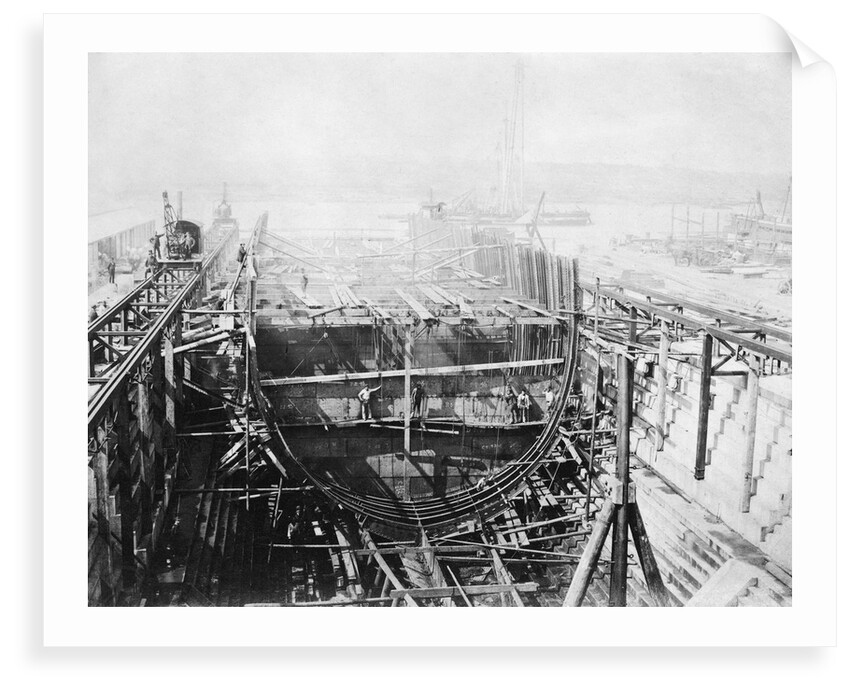 HMS 'Achilles' (1863) under construction at Chatham Dockyard by unknown