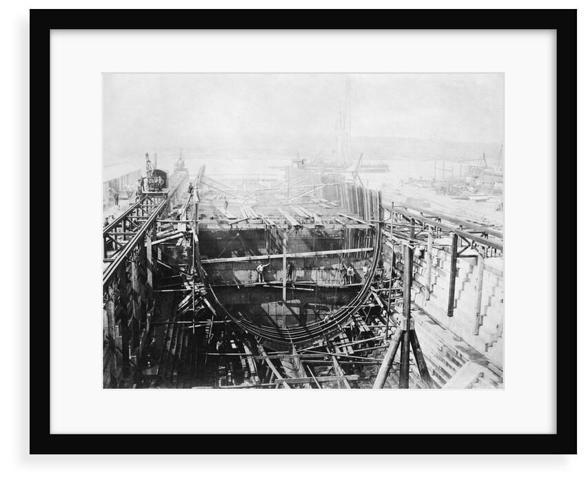 HMS 'Achilles' (1863) under construction at Chatham Dockyard by unknown