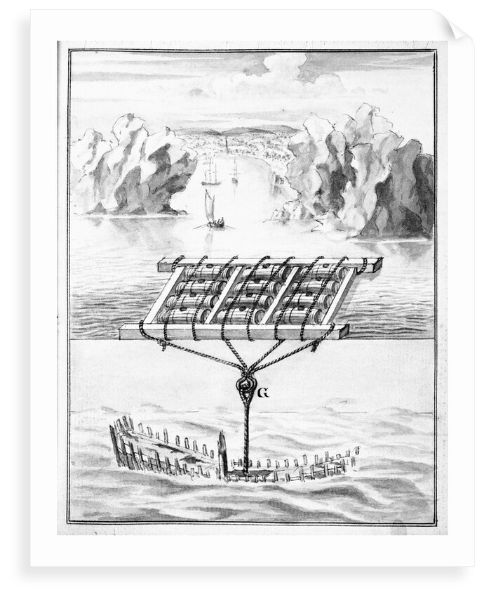 18th century diving apparatus by unknown