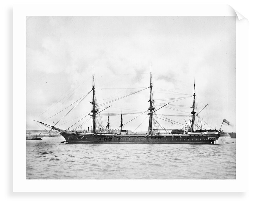 Photograph of the 'Volage' with her funnel down by unknown