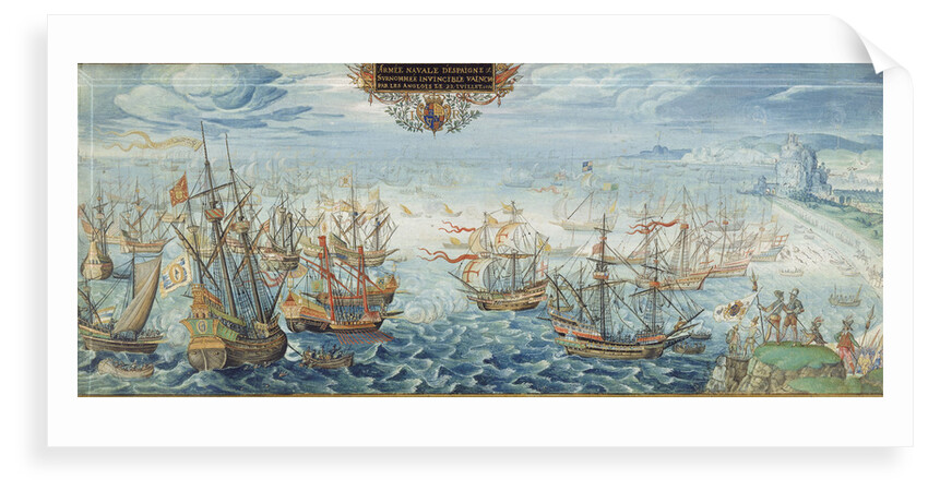 The Spanish Armada in the Strait of Dover, 1588 by Flemish School