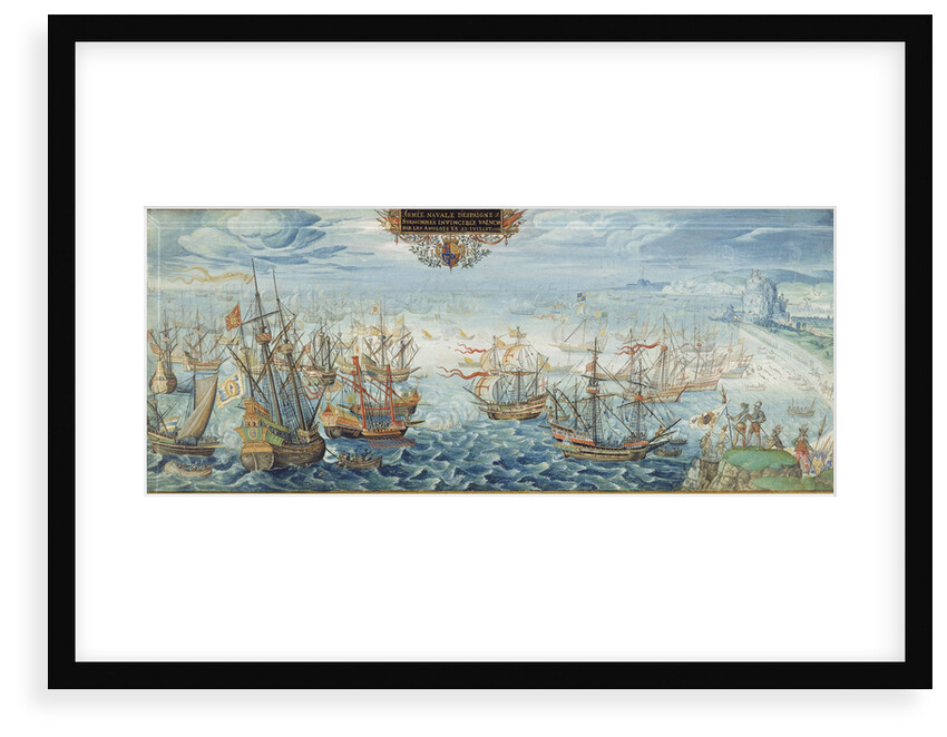 The Spanish Armada in the Strait of Dover, 1588 by Flemish School