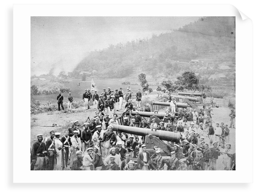 Capture of a Choshu battery at Shimonoseki by Felice Beato