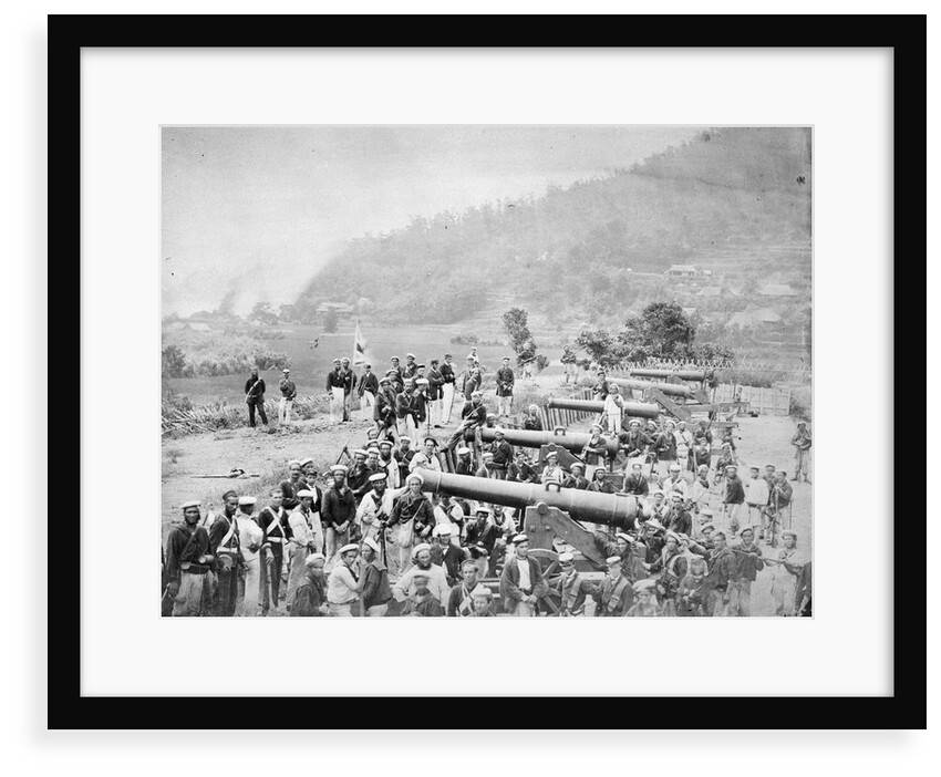 Capture of a Choshu battery at Shimonoseki by Felice Beato
