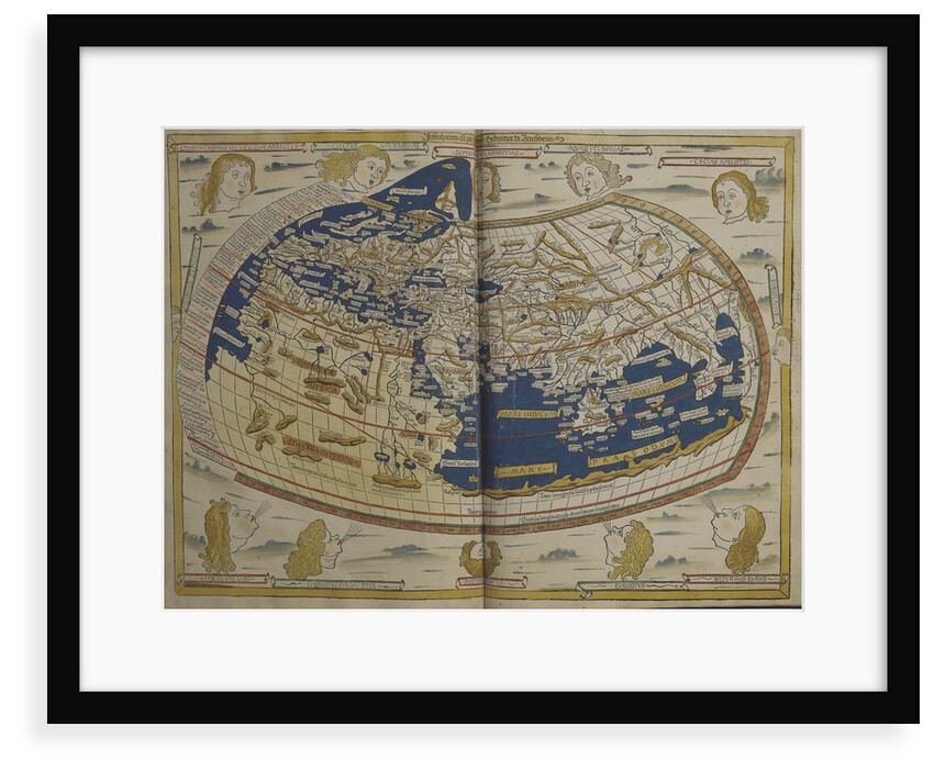 World map from Ptolemy's Cosmographia of 1492 by Ptolemy