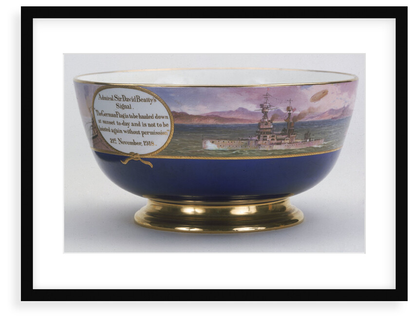 Minton china bowl, 1918, commemorating the surrender of the German High Seas Fleet by Minton