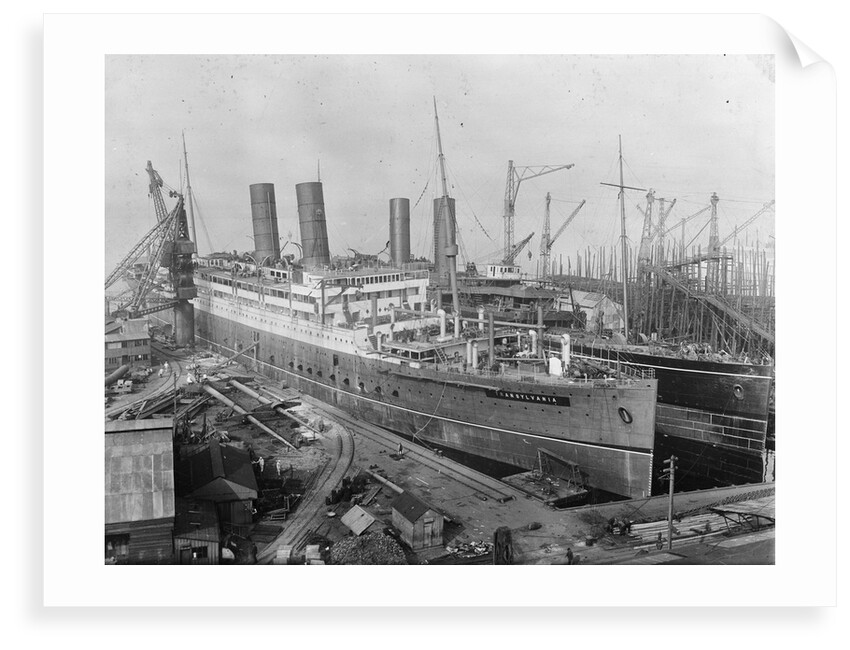 'Transylvania' nearing completion at Scott's Yard, Greenock by unknown