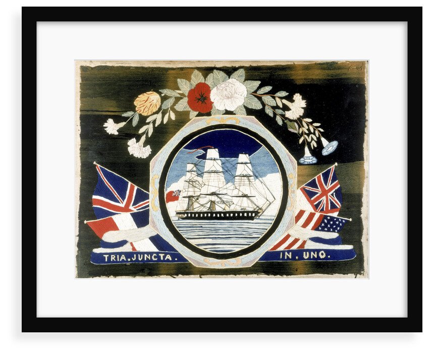 Embroidery of HMS 'Warrior' by unknown